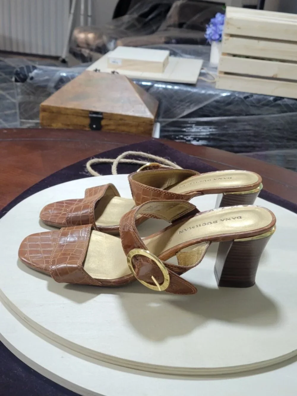 Dana Buchman Brown Slide (Open Heel)  [Item #SSS01]